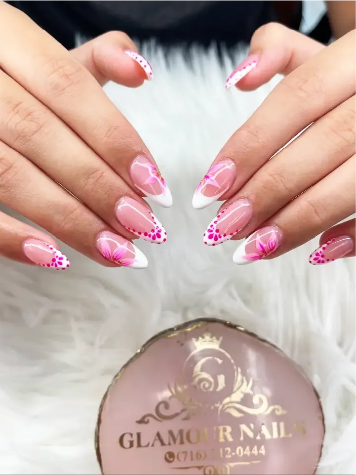 Pink floral French