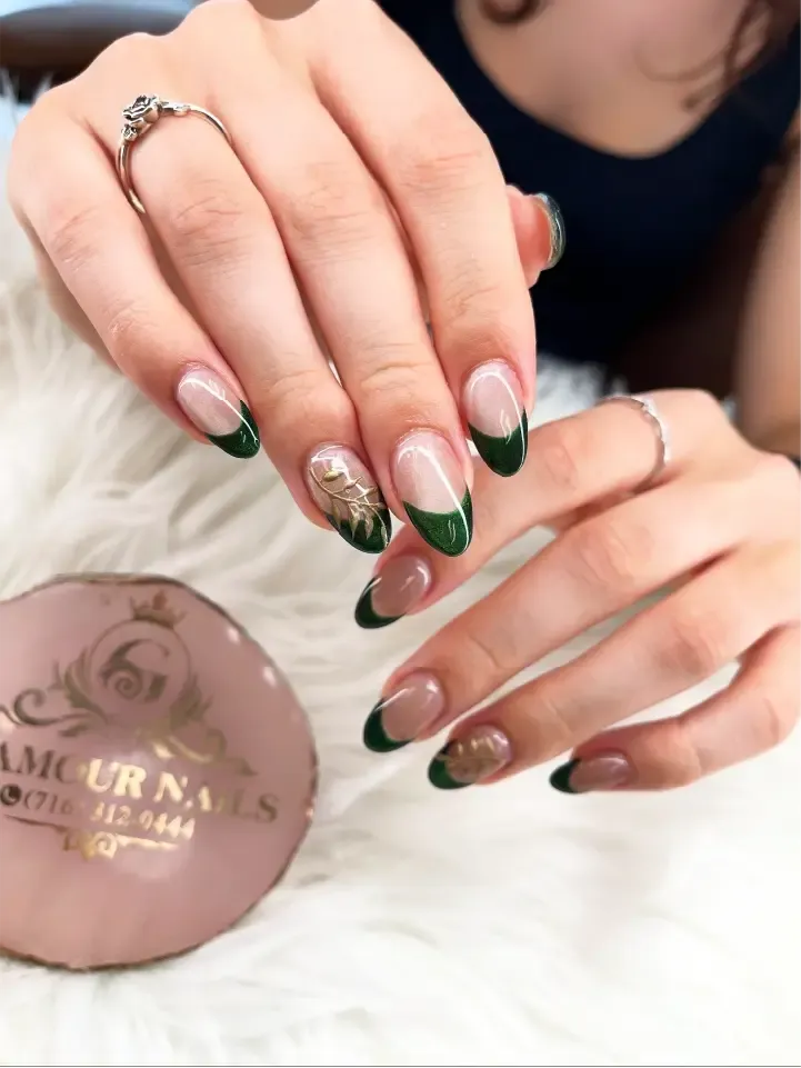 Emerald French tips